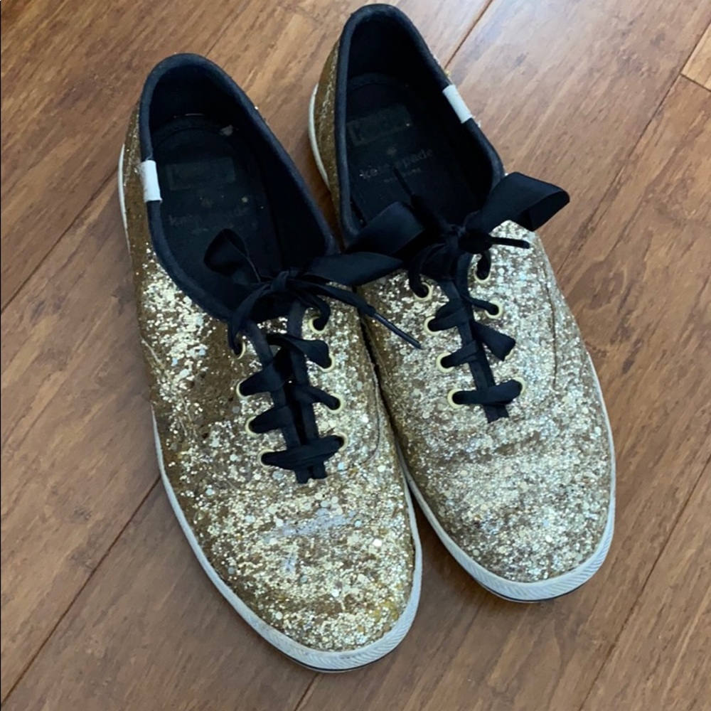 Keds and Kate spade glitter shoes